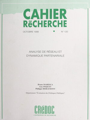 cover image of Analyse de réseau et dynamique partenariale